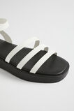 3 Strap Flatform Sandal  White Black  hi-res