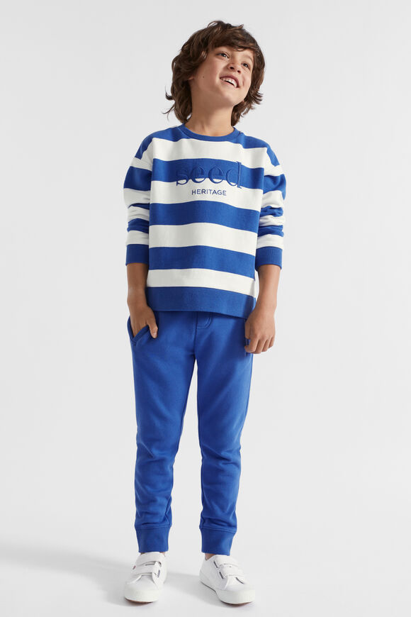 Core Logo Sweat  Cobalt Stripe  hi-res