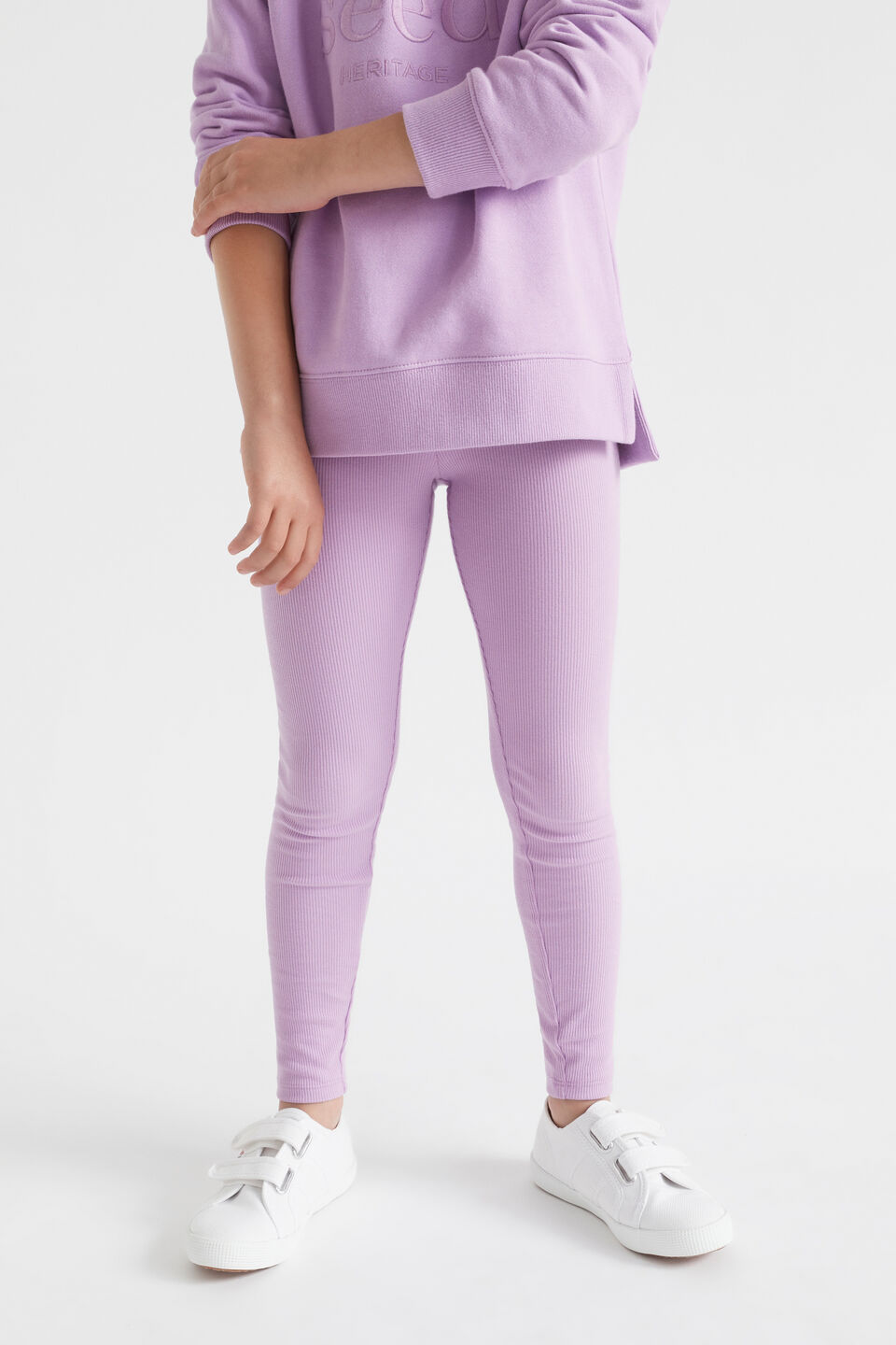 Core Rib Legging  Lilac