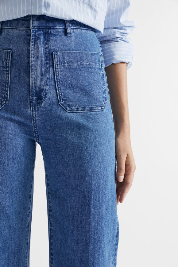 Core Wide Leg Pocket Jean  French Blue Denim  hi-res