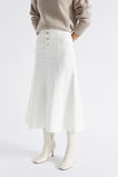 Denim Swing Button Fly Skirt  Cloud Cream  hi-res