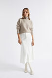 Denim Swing Button Fly Skirt  Cloud Cream  hi-res