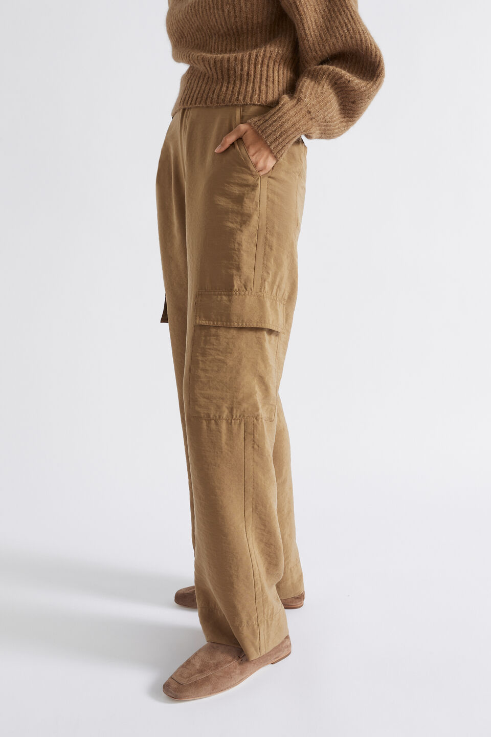 Cargo Wide Leg Pant  Deep Brass