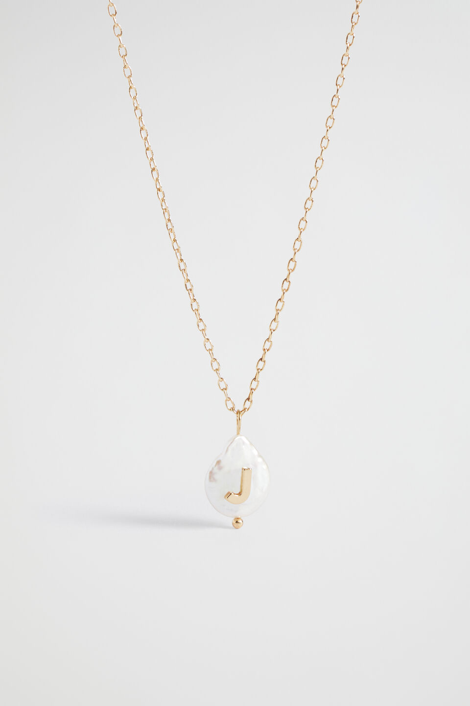 Pearl Alphabet Necklace  J