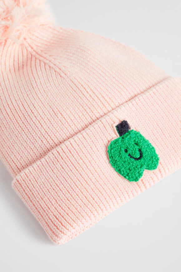 Apple Patch Beanie  Dusty Rose  hi-res