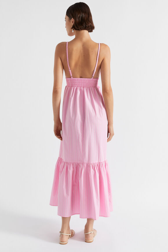 Poplin Stripe Maxi Dress  Pink Gin Stripe  hi-res