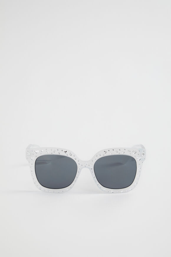 Jewel Heart Sunglasses  Silver  hi-res