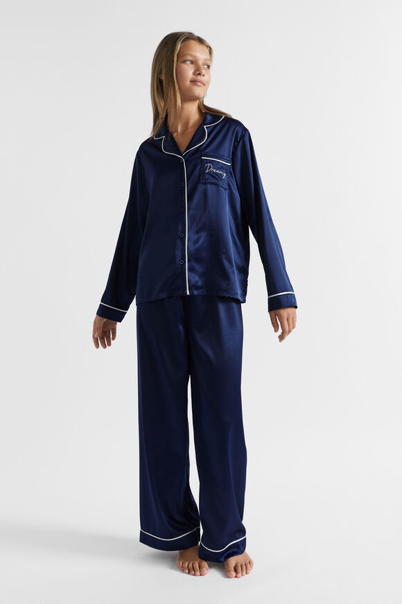 Satin Pyjama  Ink Blue  hi-res