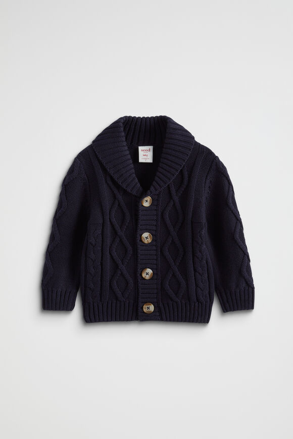 Cable Cardigan  Midnight Blue  hi-res