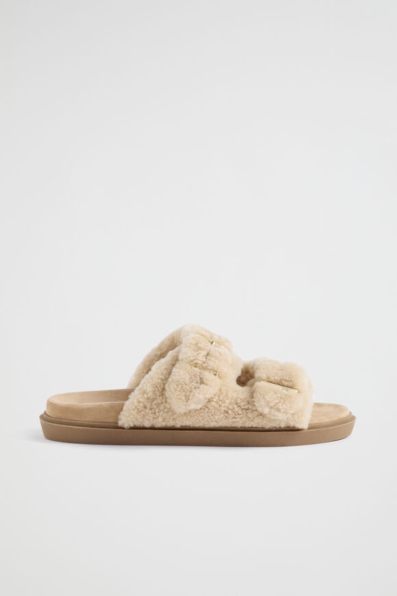 Darcie Shearling Slide  Champagne Beige  hi-res