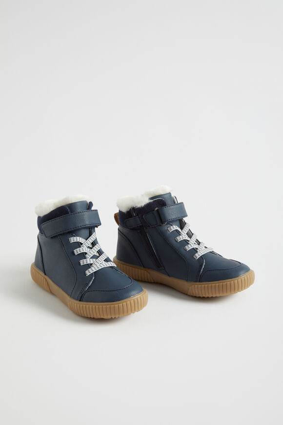 Fur High Top  Navy  hi-res