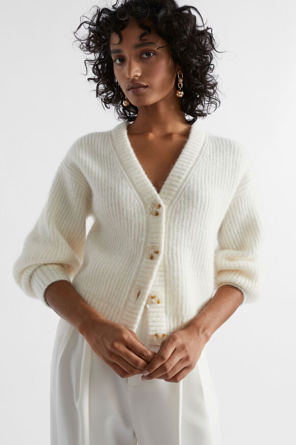 Wool Blend Cardigan  Cloud Cream  hi-res