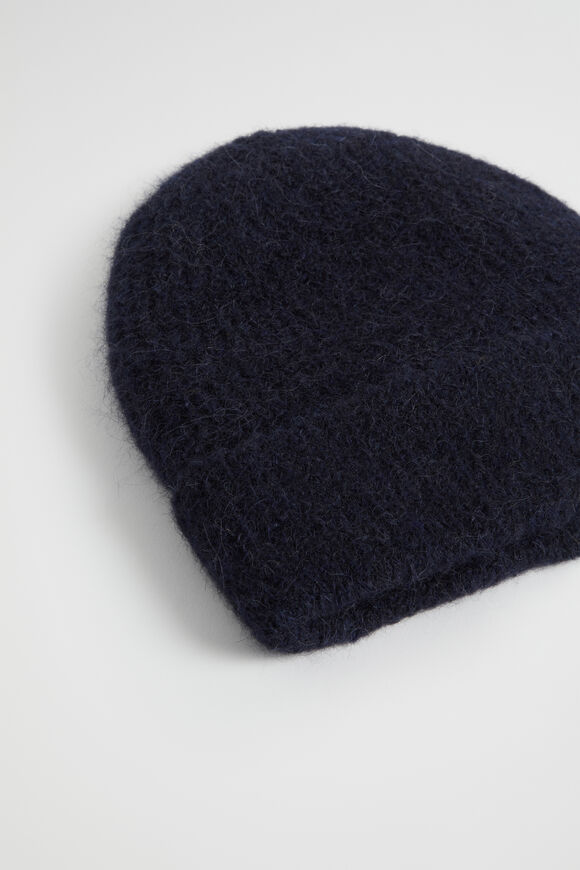 Fluffy Knit Beanie  Midnight Sky  hi-res