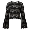 Lace Crop Bell Sleeve Top    hi-res