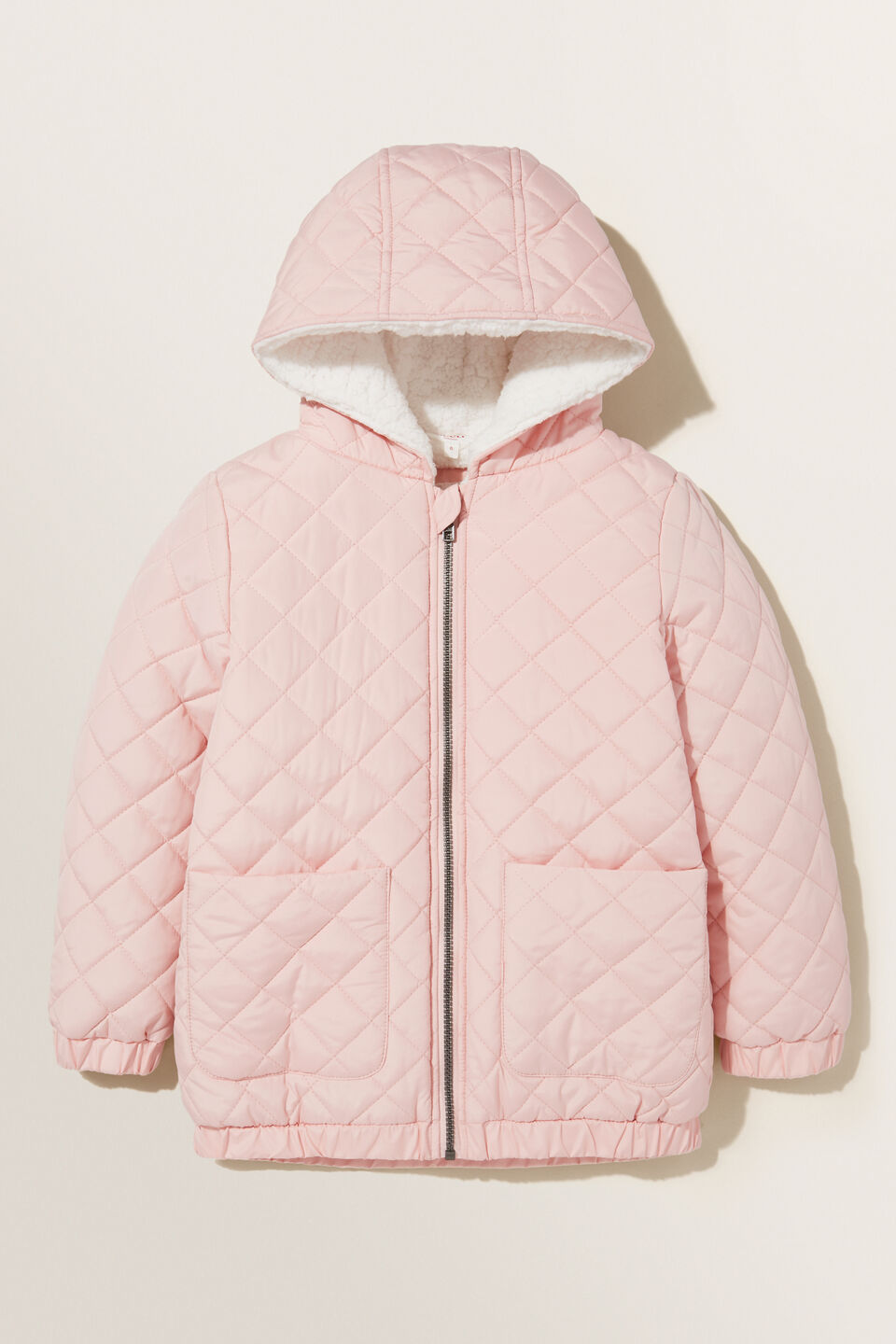 Quilted Anorak  Dusty Rose