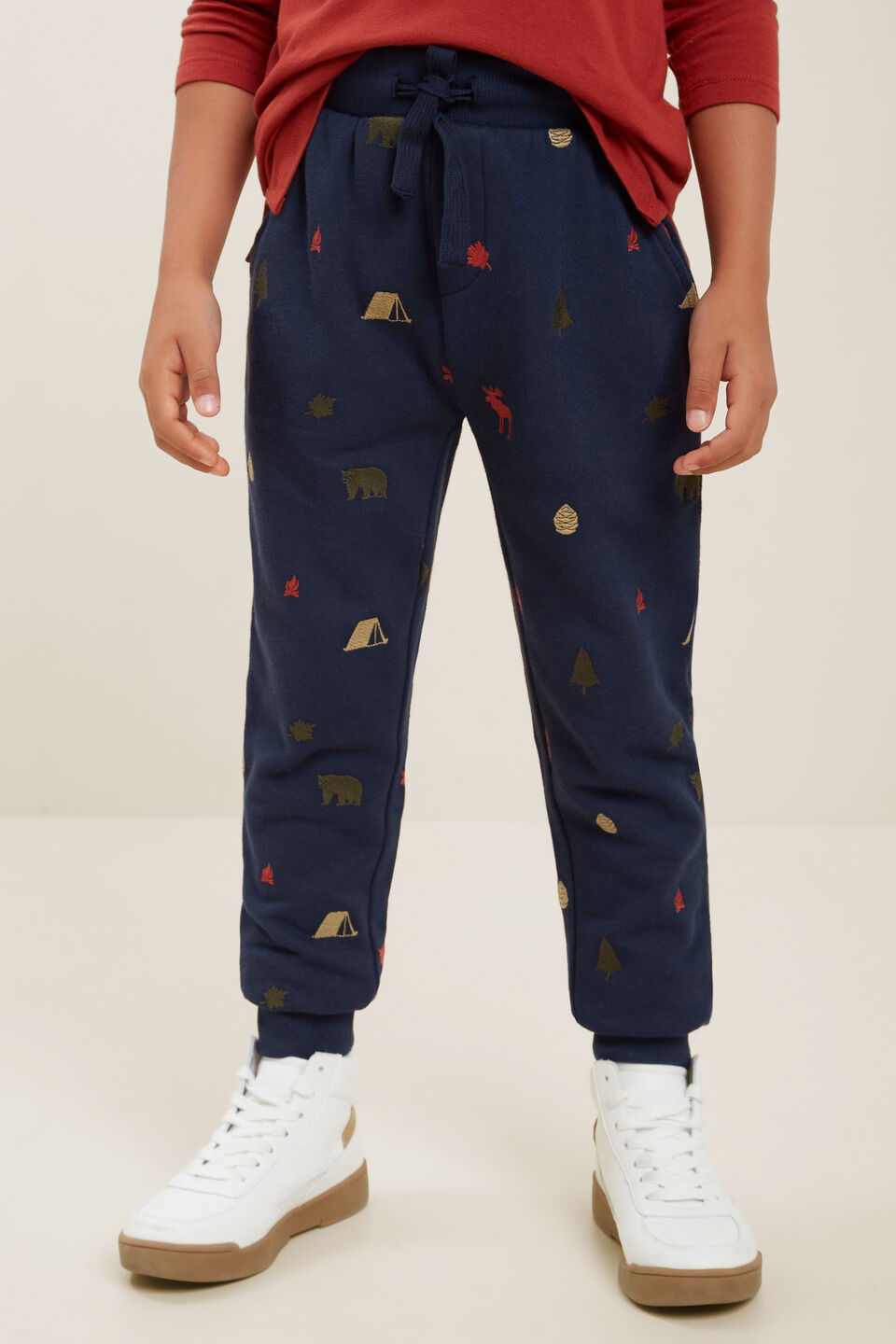 Embroidered Trackpant  Midnight Blue
