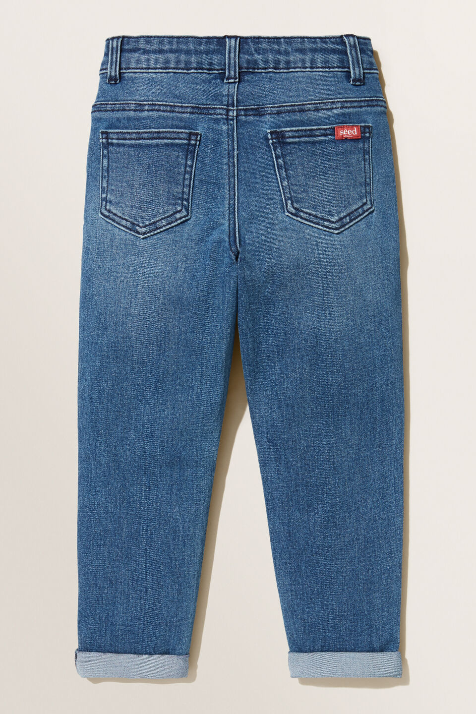 Tapered Jeans  Mid Wash