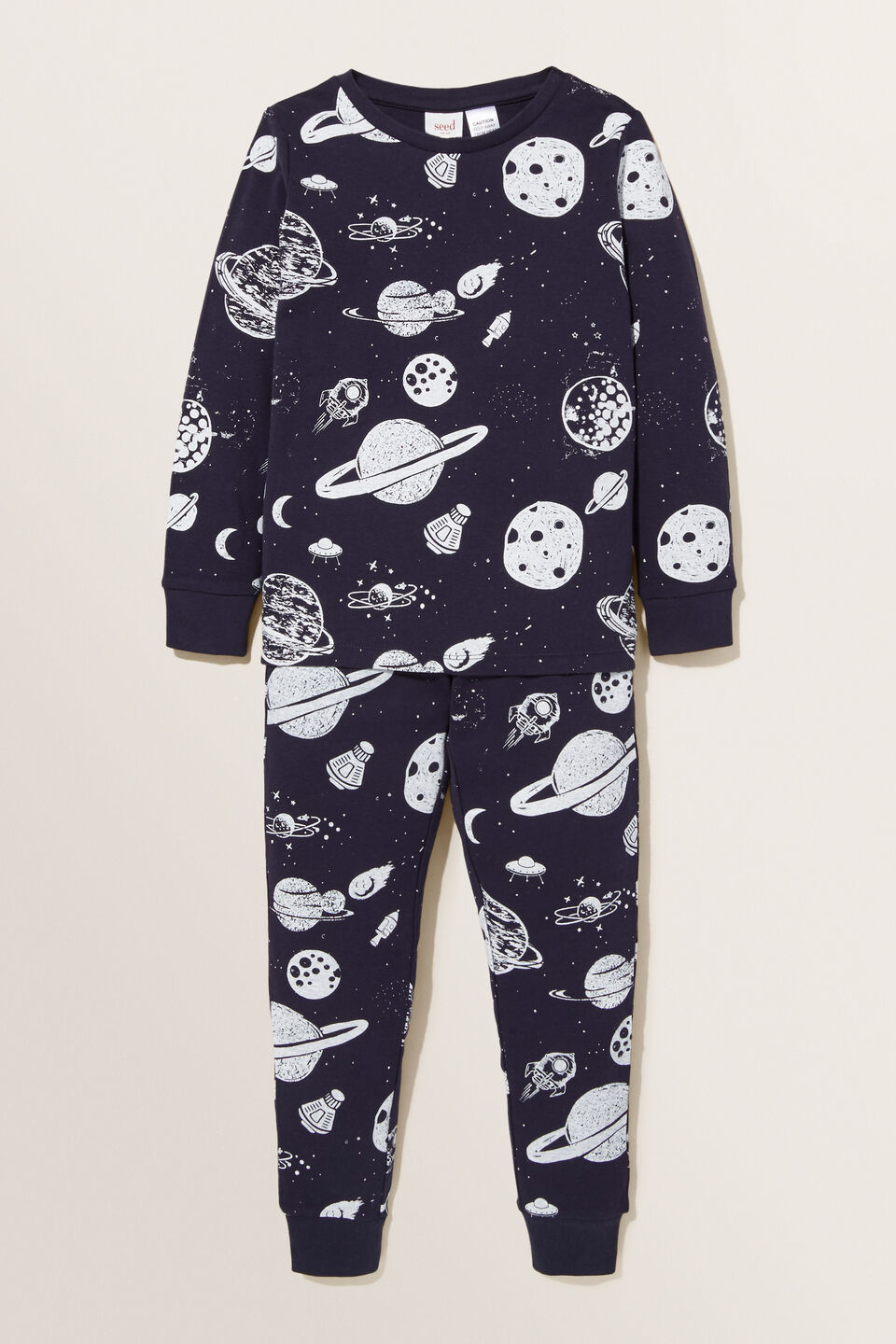 Space Long Sleeve Pyjamas  Midnight Blue