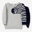 Zebra Sleeve Knit    hi-res