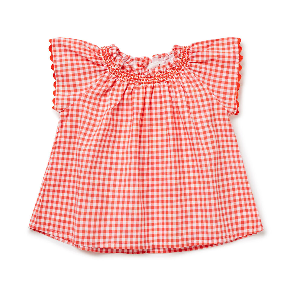Gingham Smock Top  