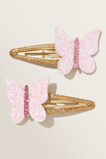 Flat Butterfly Snap Clips  Multi  hi-res