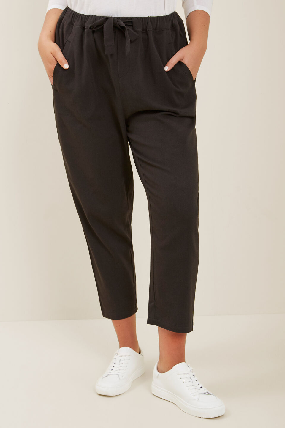 Casual Woven Pant  Washed Black