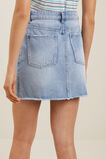 Asymmetric Denim Skirt  Light Wash  hi-res