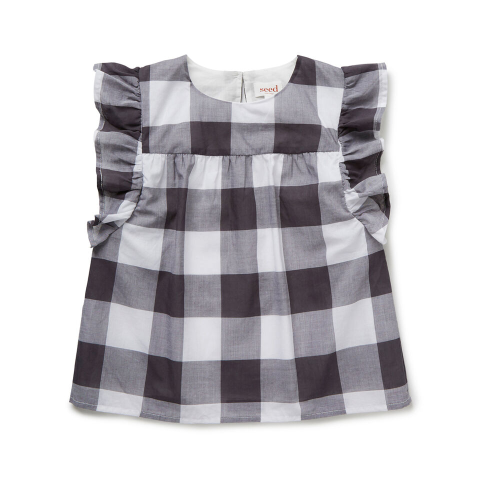 Frill Gingham Top  
