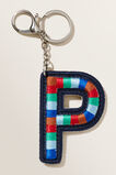 Embroidered Initial Keyring  P  hi-res