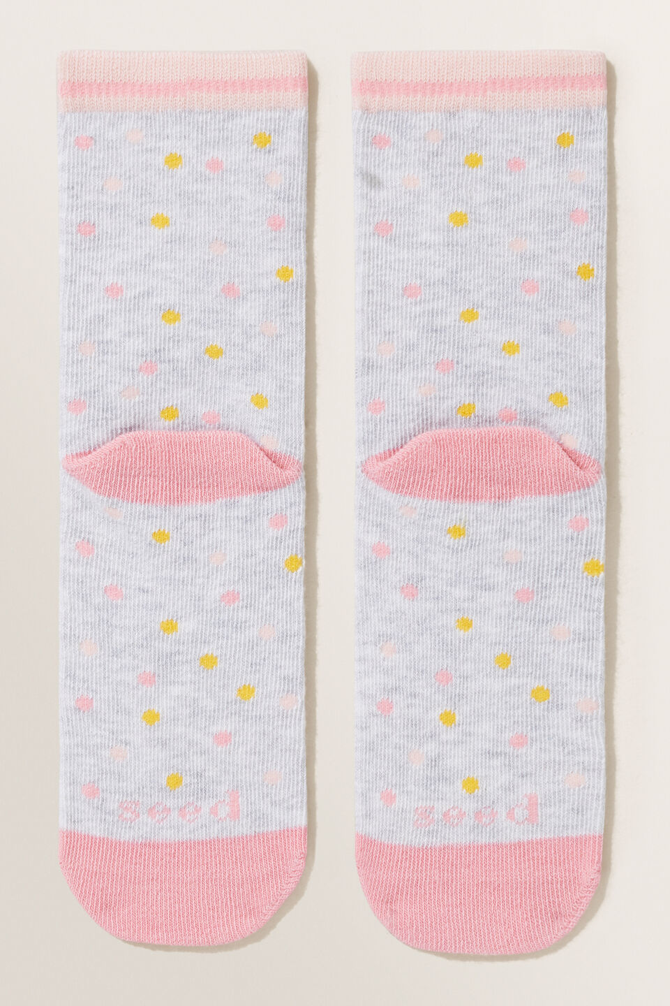 Strawberry Socks  Grey Marle