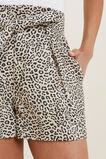 Leopard Tie Waist Short  Leopard  hi-res
