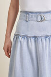 Denim Belted Midi Skirt  Sky Blue Rinse  hi-res