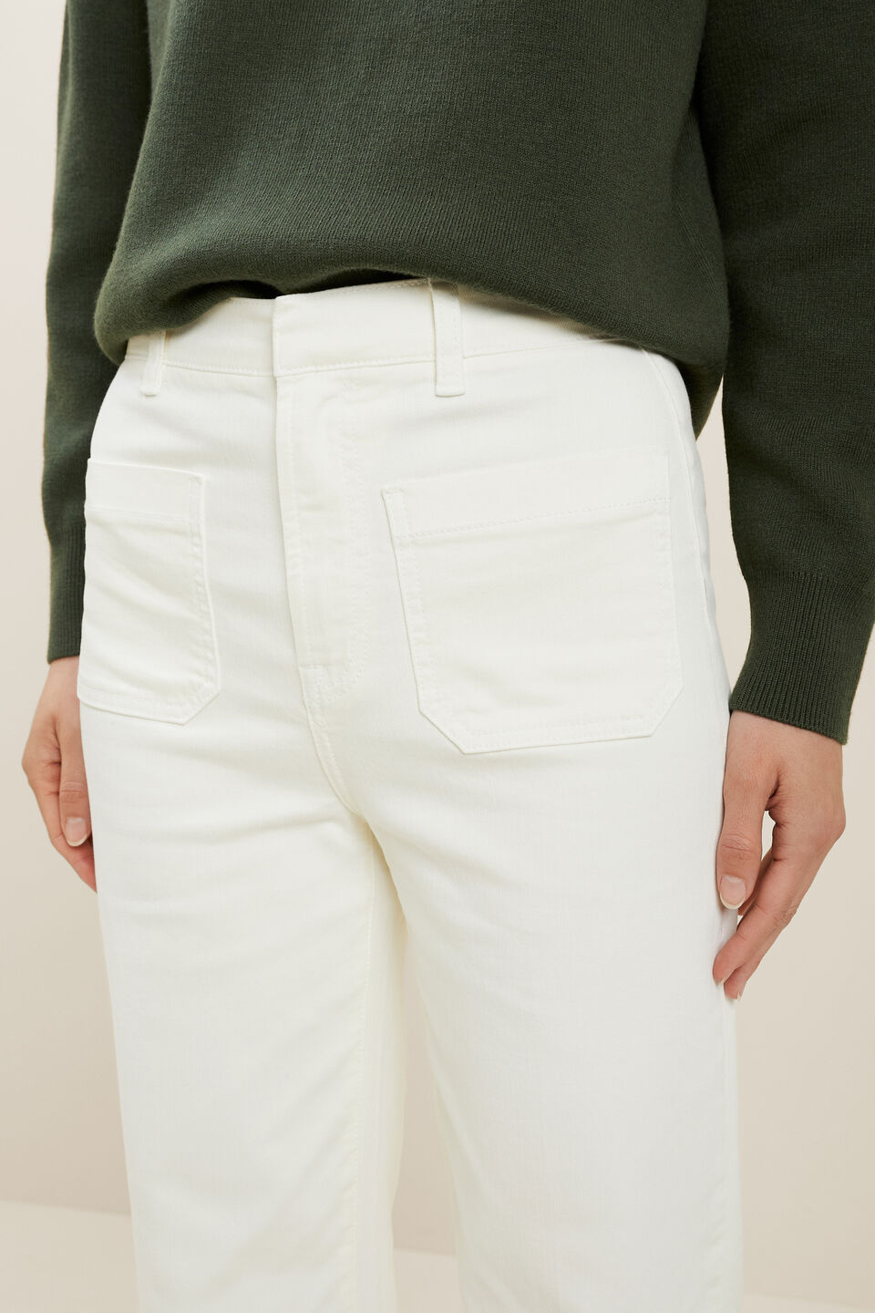 Front Pocket Jeans  French Vanilla