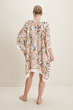 Floral Print Poncho  Neutral Sand Multi  hi-res