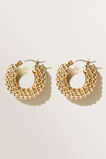 Studded Chunky Hoops  Gold  hi-res