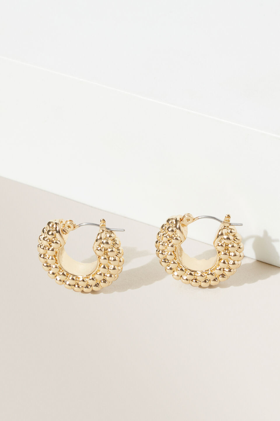 Studded Chunky Hoops  Gold
