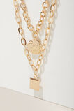 Chunky Pendant Necklace  Gold  hi-res