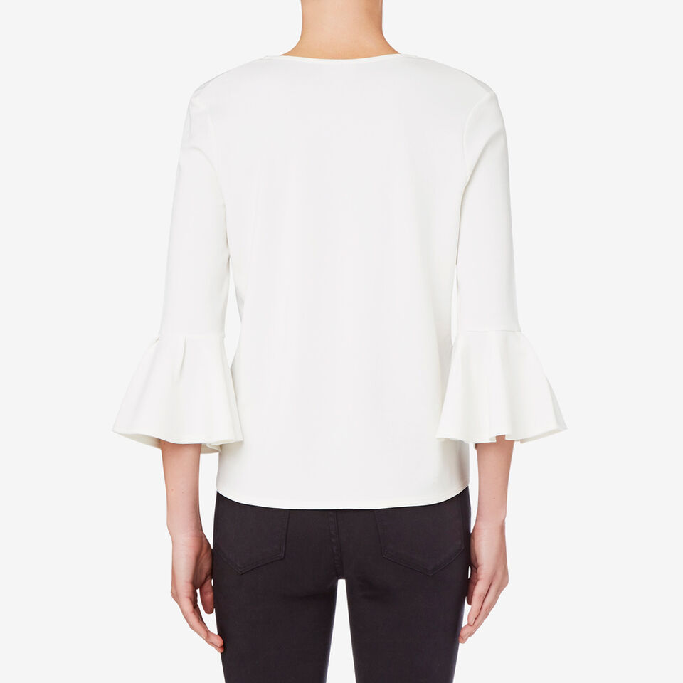 Ponte Frill Sleeve Top  4