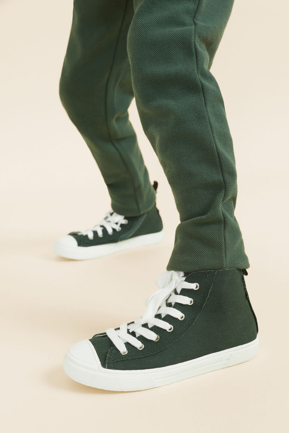 Canvas High Top  Pine Green