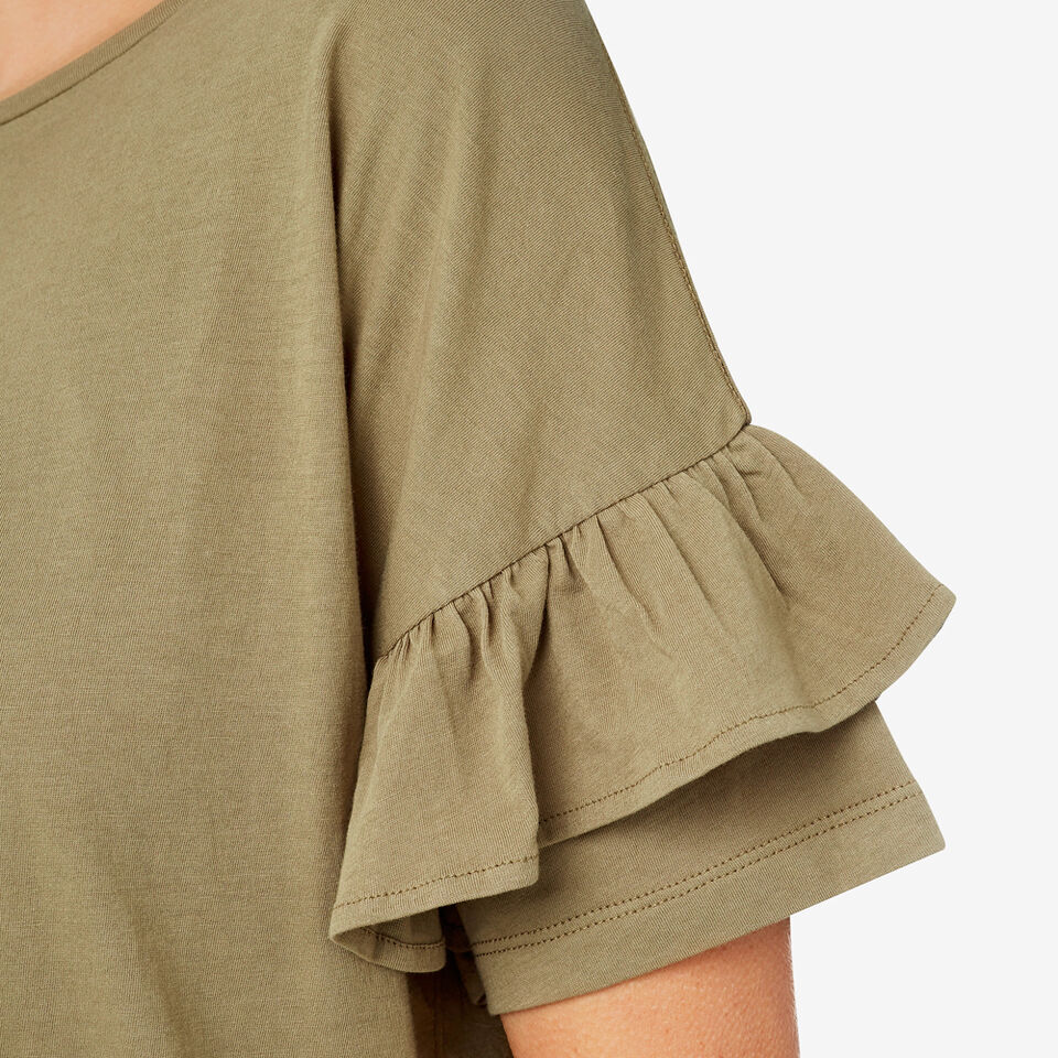 Frill Sleeve Tee  