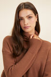 Merino Wool Roll Neck Sweater  Burnt Caramel  hi-res