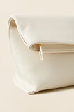 Leather Relaxed Clutch  French Vanilla  hi-res