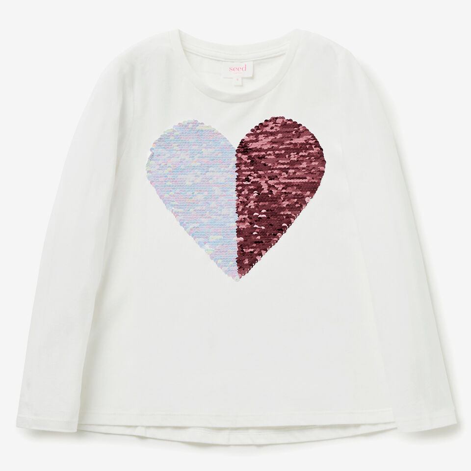 Sequin Heart Tee  