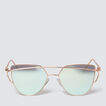 Angled Wire Mirror Metal Sunglasses    hi-res