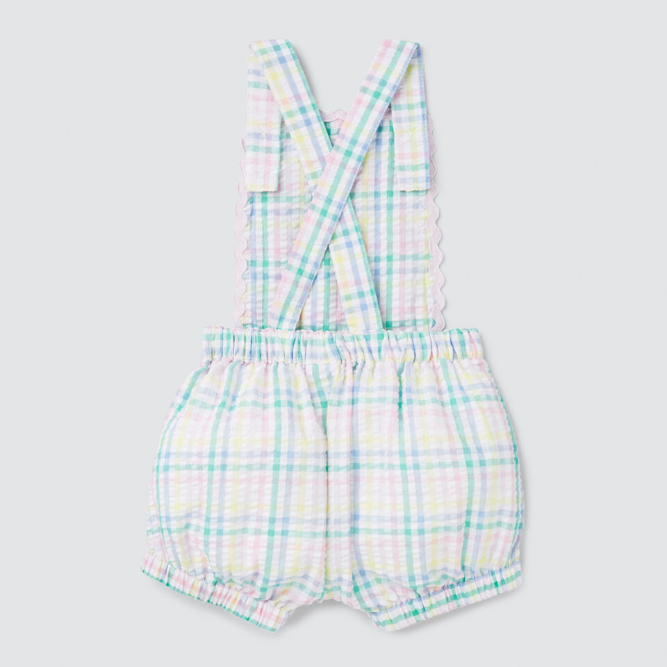 Rainbow Gingham Dungaree  