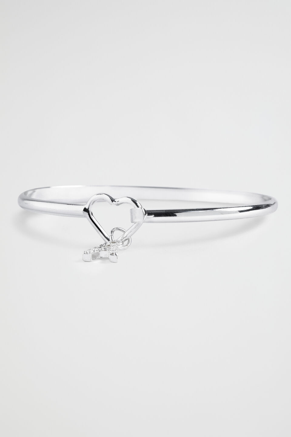 Silver Initial Bangle  A