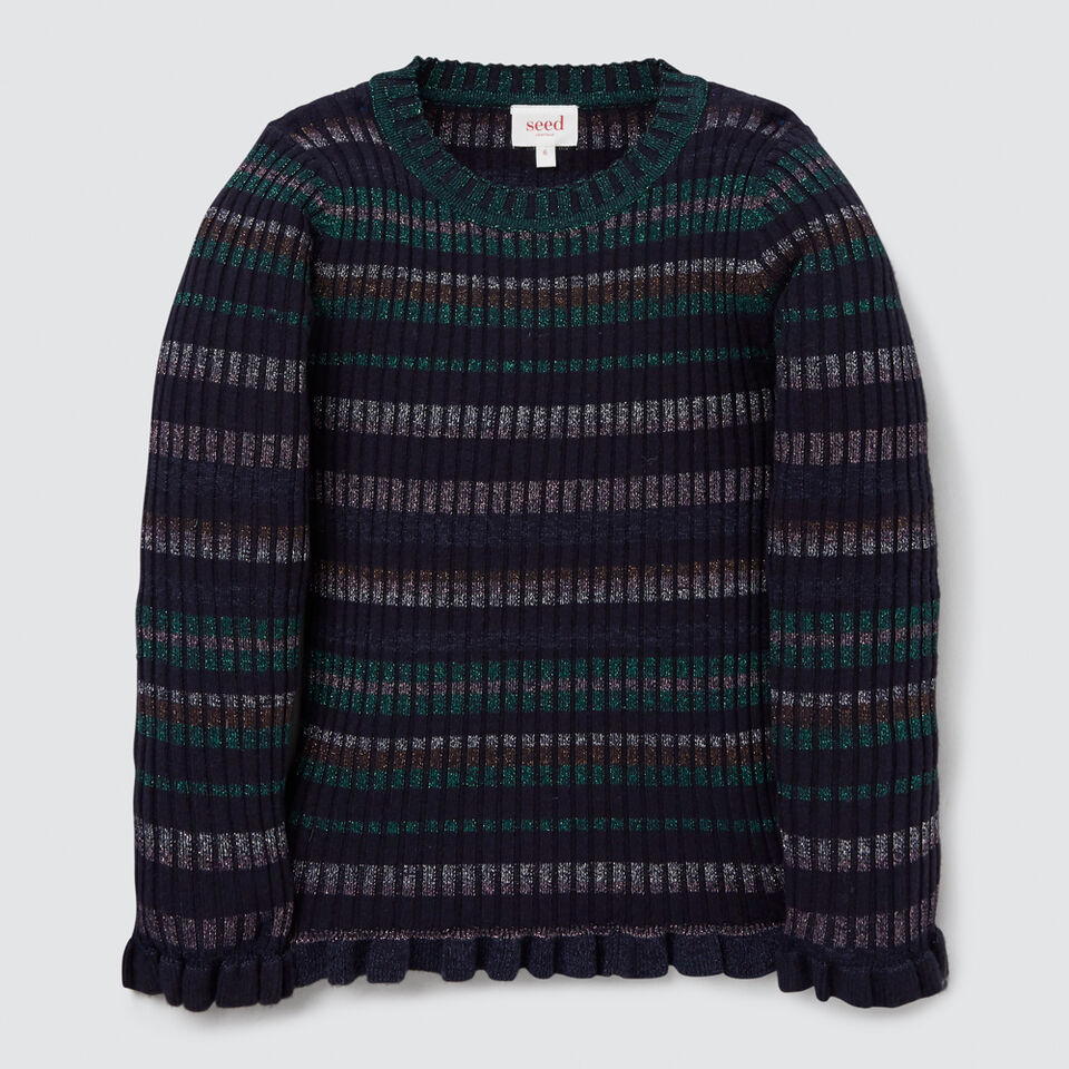 Lurex Rib Sweater  