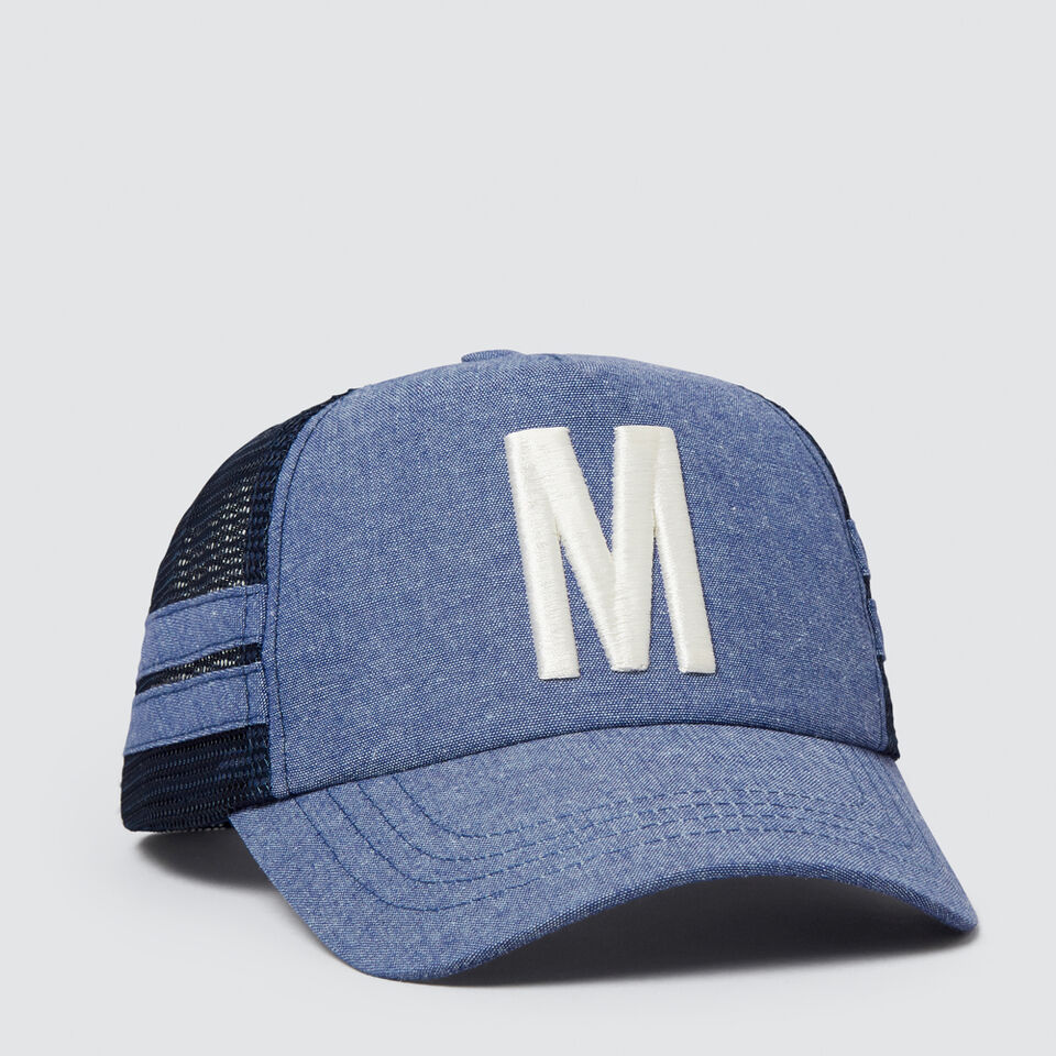 Boys' Initial Mesh Cap  