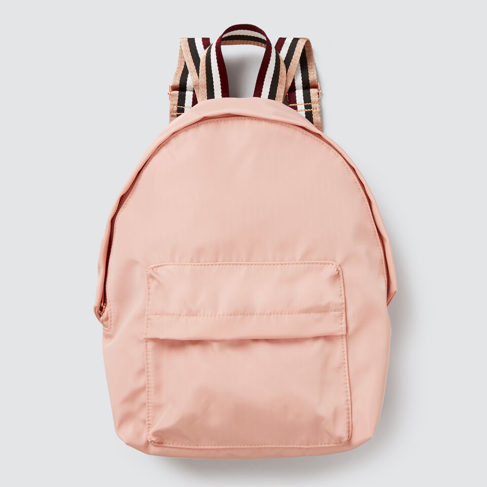 Stripe Trim Backpack  