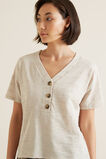 Relaxed Button Detail Top    hi-res